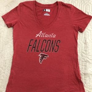 Atlanta Falcons NFL V-Neck Cap Sleeve T-shirt S
